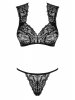 Obsessive Komplet Elisetta set 2-częściowy czarny